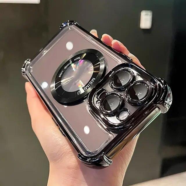 Прозорий чохол з гальванічним покриттям для iPhone 13pro , силиконовый прозрачный чехол для айфон 13pro, фото 1