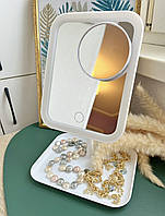 Зеркало косметическое с LED подсветкой, Сенсорное зеркало с 5х увеличением