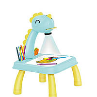 Детский стол для рисования с подсветкой и проекцией рисунков Голубой GS227