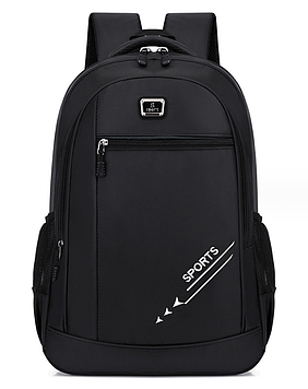 Чоловічий рюкзак на 3 відділення / Повсякденней рюкзак для подорожі / Рюкзак для ноутбука для роботи Чорний