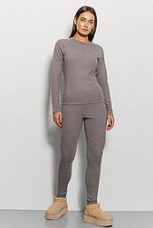 Жіноча термобілизна з мікрофлісу з лосинами та водолазкою з круглою горловиною