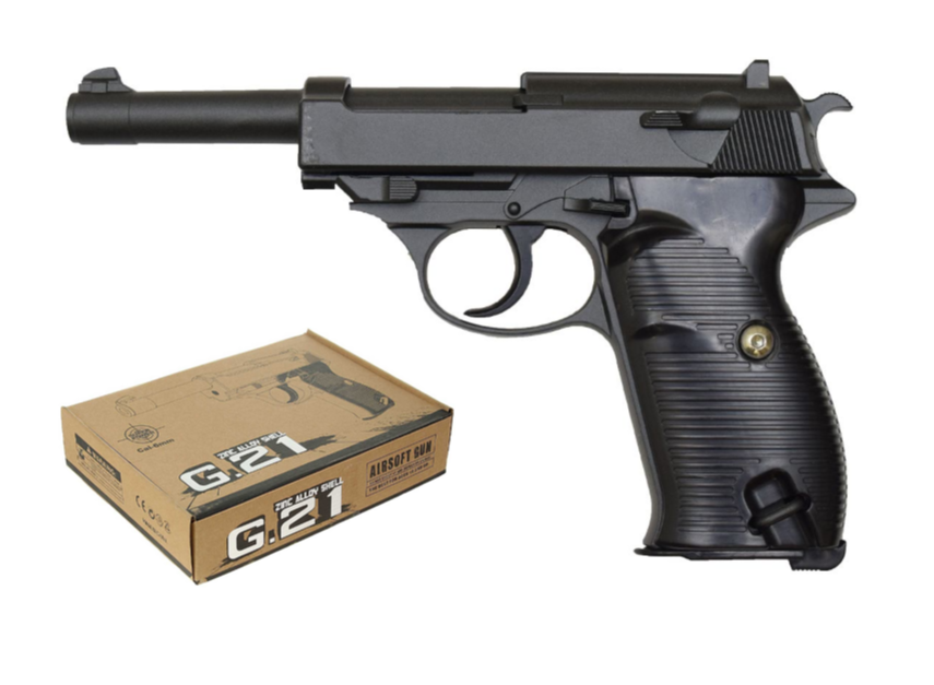 Стайкбольний пістолет Galaxy металевий G.21 ( Walther P-38), фото 1