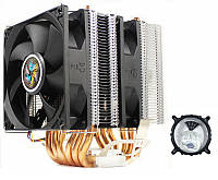 Процесорний кулер Lanshuo, 6 трубок, 2 вентилятора, TDP 160w