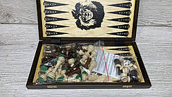 Нарди шашки шахмати дерев’яні ручної роботи 3 в 1