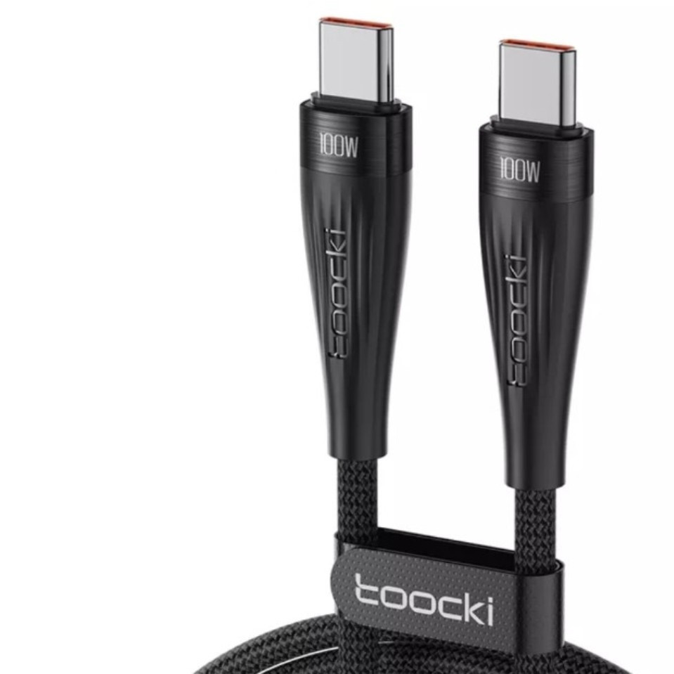 ⇒ Кабель toocki на 100W 5A 48V (1m) Type-C to Type-C PD3.1 / QC4.0  Fast Charge (Black)