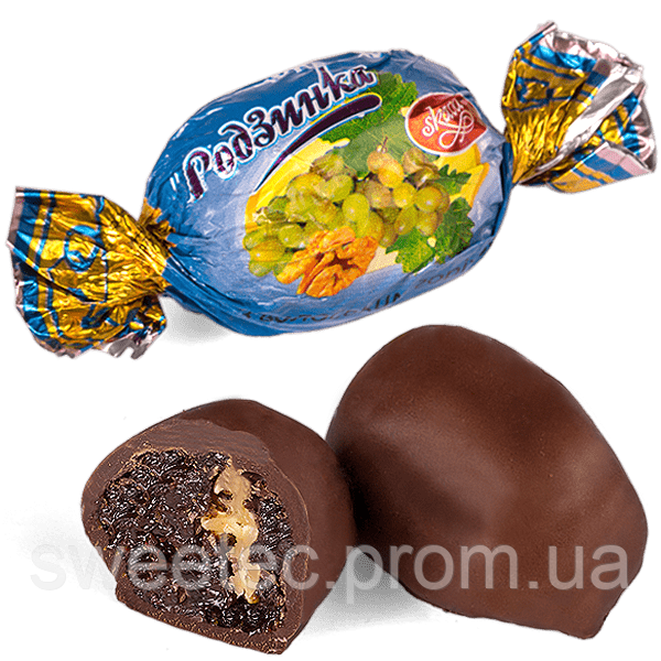 Шоколадные конфеты Изюм с грецким орехом Skava - фото 1 - id-p352295416