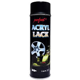 Акрилова автоемаль спрей для дисків чорна матова Perfect Deco Lack Acryl RAL 9005M 500мл