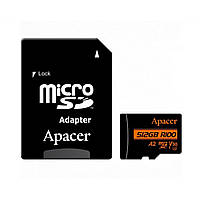 Карта пам'яті microSDXC (UHS-1 U3) Apacer A2 512Gb class 10 V30 (R100MB/s, W80MB/s) (adapter SD)