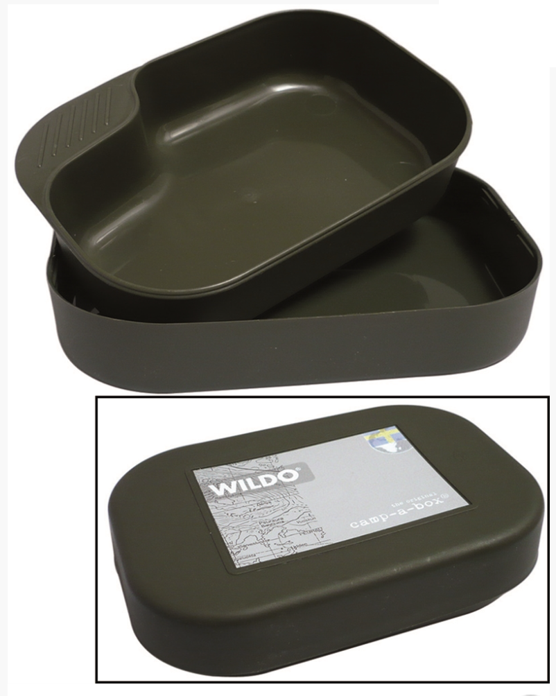 Туристичний набір Посуд із 2 частин 800 мл (Тарка з кришкою) Wildo "Food Box Camp-A-Box" (14670000) Olive