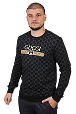 Світшот чоловічий Gucci 24-24K-9411 чорний, фото 4
