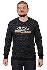 Світшот чоловічий Gucci 24-24K-9411 чорний, фото 3