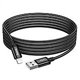Кабель HOCO X91 Radiance charging data cable for iP(L=3M) Black, фото 6