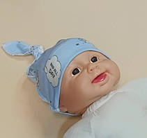 Шапочка з вузликом регульований розмір в пологовий будинок для новонароджених