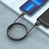 Кабель HOCO X95 Goldentop charging data cable iP Black, фото 6