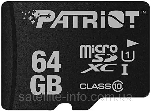 Карта Пам'яті Patriot LX Series MicroSDXC (UHS-1) 64Gb 10 Class, фото 1