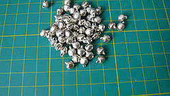 Бубончик металевий, сріблястий, 6 мм