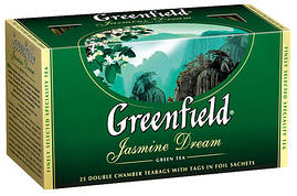 Чай Грінфілд Jasmine Dream зелений китайський із жасмином 25 пакетів по 2 г