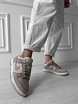 Жіночі Кросівки Nike SB Dunk Low Retro Brown Beige / Найк СБ Данк Ретро Низькі Бежеві з Коричневим, фото 6