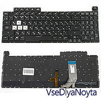 Клавиатура для ноутбука ASUS (G731GU, G731GV) ukr, black, без фрейма, подсветка клавиш (RGB 4) (ОРИГИНАЛ)