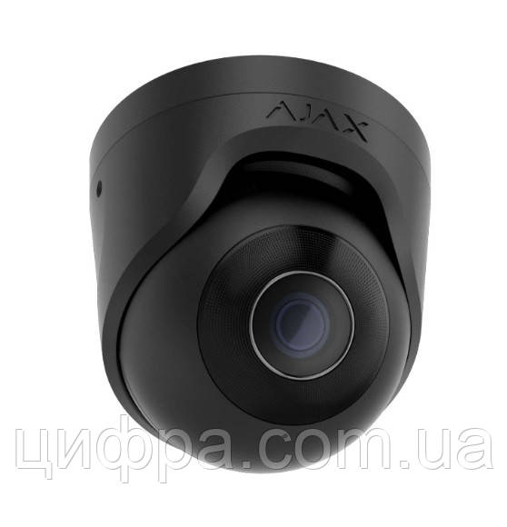 Дротова охоронна IP-камера Ajax TurretCam black (8Mp/4mm)