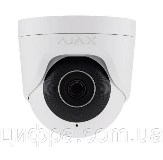 Дротова охоронна IP-камера Ajax TurretCam white (8Mp/2.8mm)