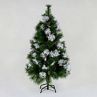 Сосна штучна C 30762 (1) засніжена, з шишками, висота 125 см