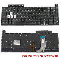 Клавиатура для ноутбука ASUS (G731GU, G731GV) ukr, black, без фрейма, подсветка клавиш (RGB 4) (ОРИГИНАЛ)
