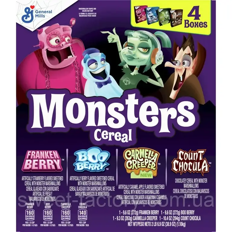 Сухі сніданки Monsters Cereal Mix 4s 1100g