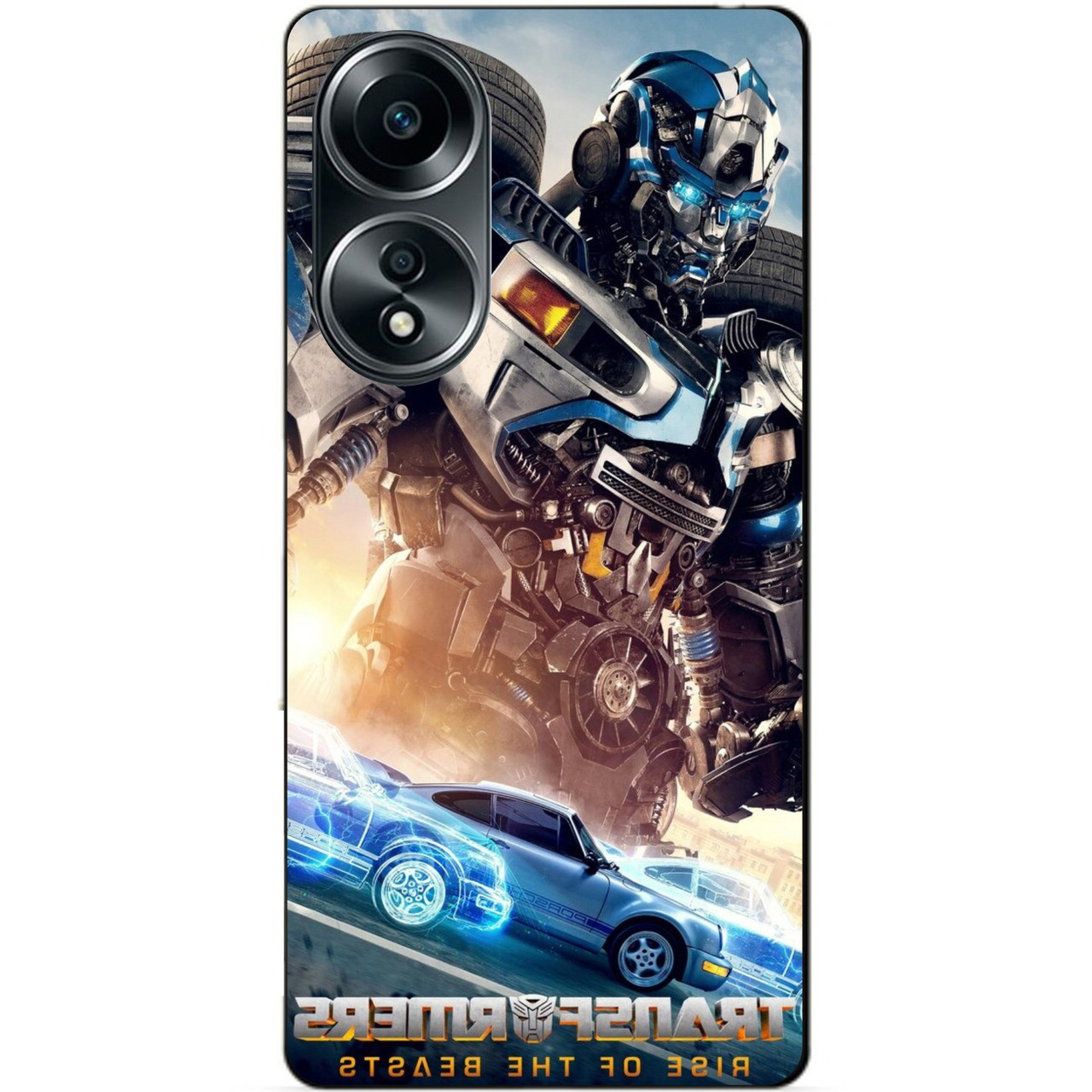 Силіконовий бампер чохол для Oppo A58 з малюнком Міраж Трансформери Transformers