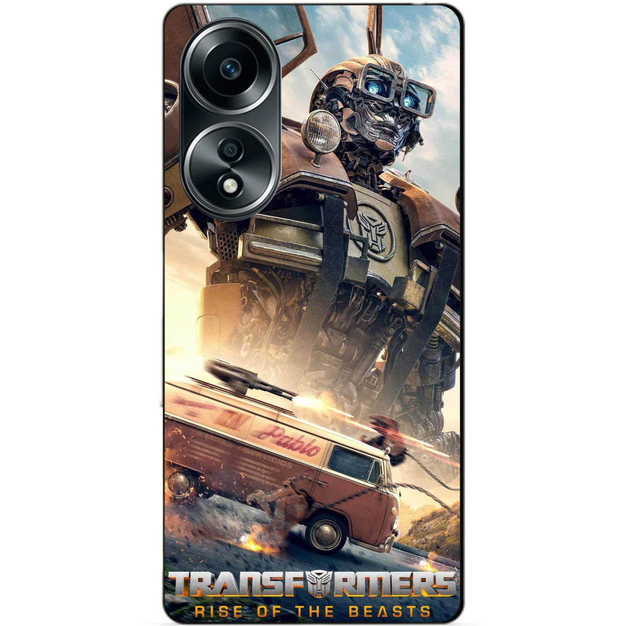 Силіконовий бампер чохол для Oppo A58 з малюнком Вілджек Трансформери Transformers