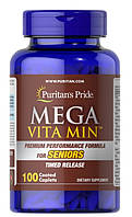 Витамины и минералы 50+ Puritan's Pride Mega Vita Min for Senior 100 таб