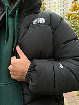 Зимовий Пуховик TNF 700 The North Face Black Nuptse Куртка Нор Фейс унісекс чорна з капюшоном, фото 5