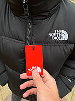 Зимовий Пуховик TNF 700 The North Face Black Nuptse Куртка Нор Фейс унісекс чорна з капюшоном, фото 6
