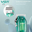 Акумуляторна бездротова машинка для стриження волосся VGR V-660 з LED-дисплеєм, фото 4
