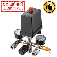 Прессостат в сборе INTERTOOL PT-9097 (380В, 10 bar) (блок автоматики компрессора)