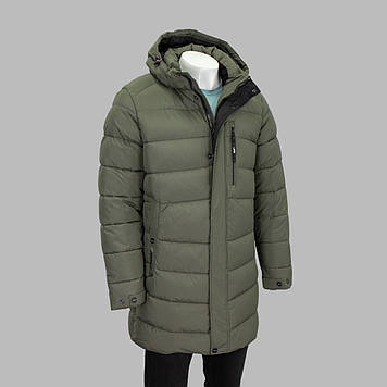 Куртка чоловіча BLACK VINYL (зимова) С23-2252С ОЛИВКОВИЙ 100% поліестер. Утеплювач: Біо пух 48(Р)