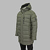 Куртка чоловіча BLACK VINYL (зимова) С23-2252С ОЛИВКОВИЙ 100% поліестер. Утеплювач: Біо пух 48(Р), фото 3