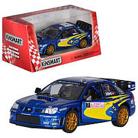 Модель машинка легковая Kinsmart SUBARU IMPREZA WRC 2007, метал, инерционная, открываются двери