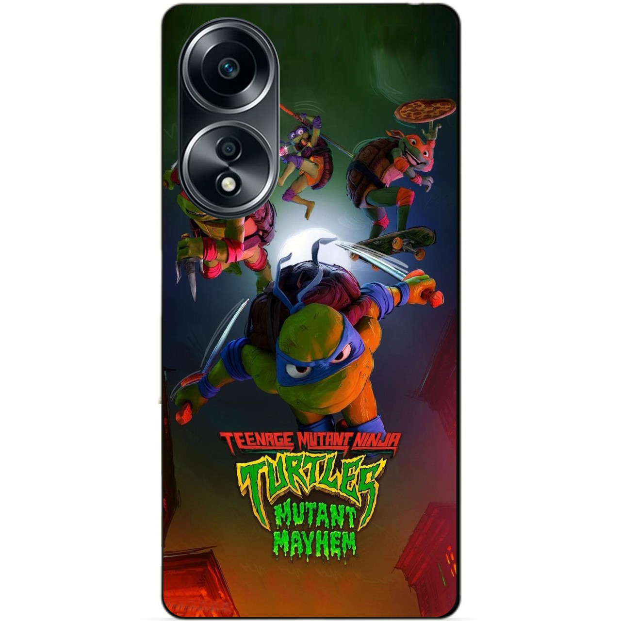 Силіконовий бампер чохол для Oppo A58 з картинкою Черепашки ніндзя