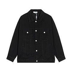 Чоловіча чорна джинсова куртка Баленсіага Balenciaga