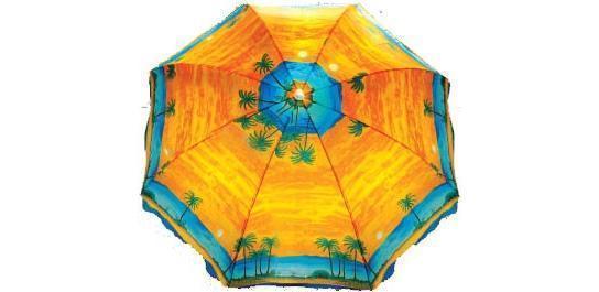 Удобный пляжный зонт с наклоном Anti-UV Пальмы 2 метра в чехле BF - фото 1 - id-p1995514700