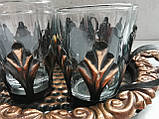 Набір мідних підсклянників на таці з міді, фото 2