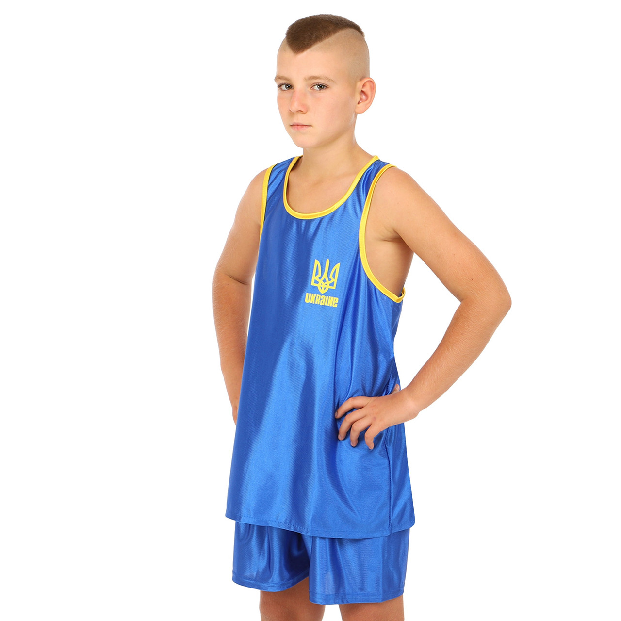 Форма для боксу дитяча UKRAINE SPORT CO-8941 Синій - L, рiст 145-155см