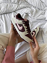 Жіночі Кросівки Nike SB Dunk Low Valentine's Day Bordo / Найк СБ Данк Валентайнс Дей Низькі Бордові з Білим, фото 4
