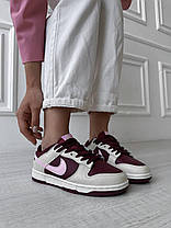 Жіночі Кросівки Nike SB Dunk Low Valentine's Day Bordo / Найк СБ Данк Валентайнс Дей Низькі Бордові з Білим, фото 6