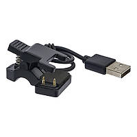 TU USB кабель для смарт часов универсальный прищепка (2 pin) 7 mm черный