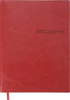 Ежедневник датированный 2024, Ideal,искусств. кожа, А5., 336 стр., линия, бордовый. 2175-05 Buromax