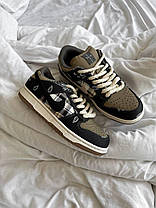 Жіночі Кросівки Nike SB Dunk x Travis Scott Brown Black / Найк СБ Данк Тревіс Скотт Коричневі з Чорним, фото 3