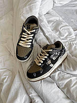 Жіночі Кросівки Nike SB Dunk x Travis Scott Brown Black / Найк СБ Данк Тревіс Скотт Коричневі з Чорним, фото 5