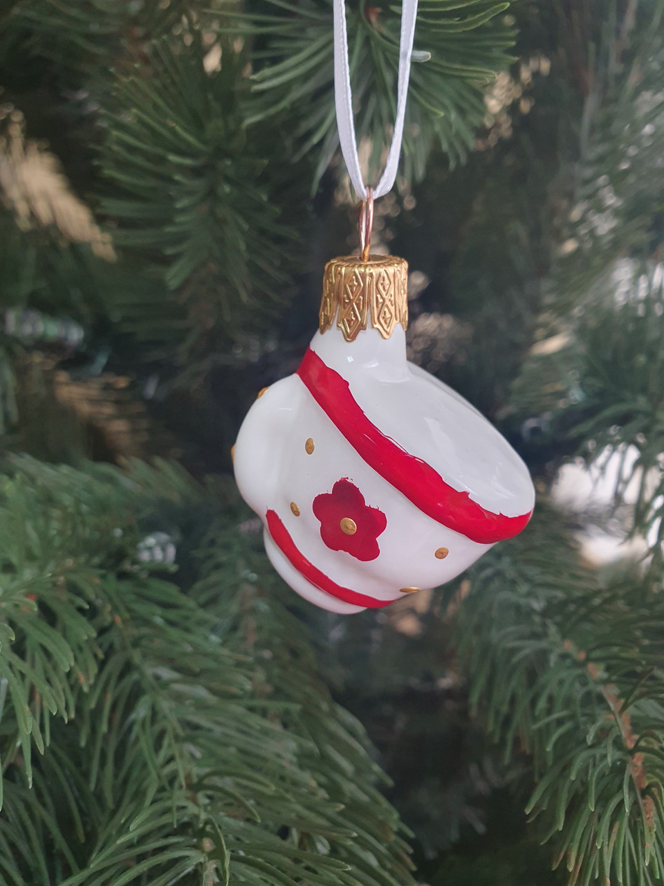 Скляна ялинкова іграшка Гірнятко, фото 1